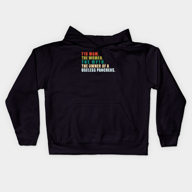 T1D Mom Kids Hoodie by mohazain